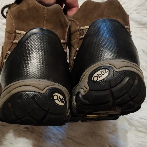 Obōz Womens Bridger Mid Hiking Boots Walnut Brown Leather B-Dry Waterproof 9.5 - Picture 7 of 11